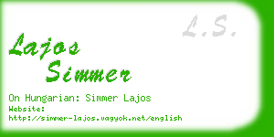 lajos simmer business card